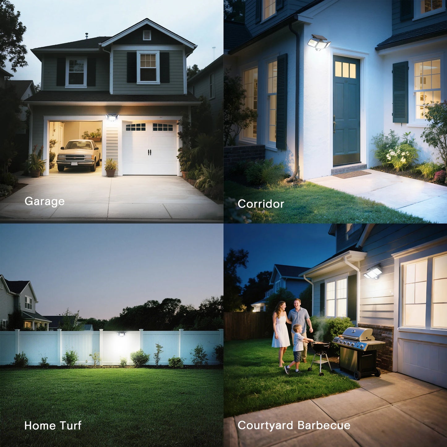 Solar Motion Sensor Light Outdoor, 3000LM 3-Head Solar Security Light with 270° Wide Angle Illumination, 200+LED Solar Wall Light for Porch Garage Yard Entrance, 3 Lighting Modes
