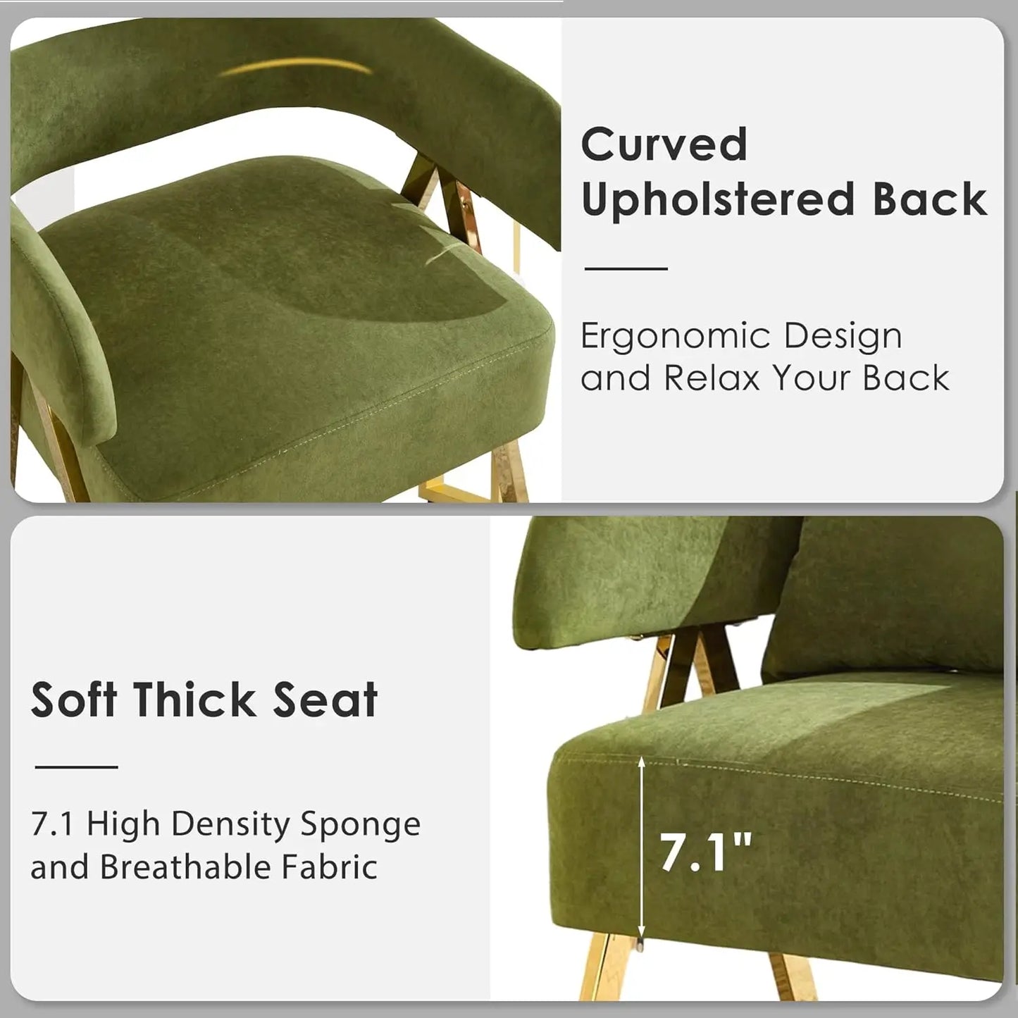 Modern Velvet Barrel Accent Chairs Set of 2, Comfy Reading Armchair for Living Room & Bedroom, Custom