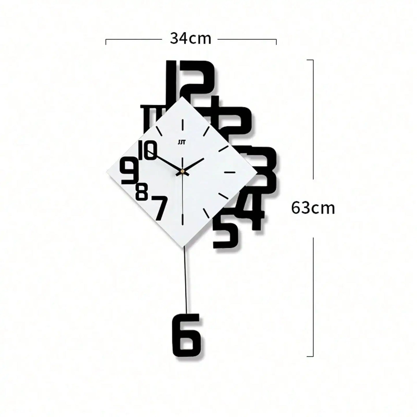 Pendulum Clocks Nordic Style Modern Swing Wall Clock Living Room Fashion Decor Mirror Surface Large Modern Pendulum Wall Clock