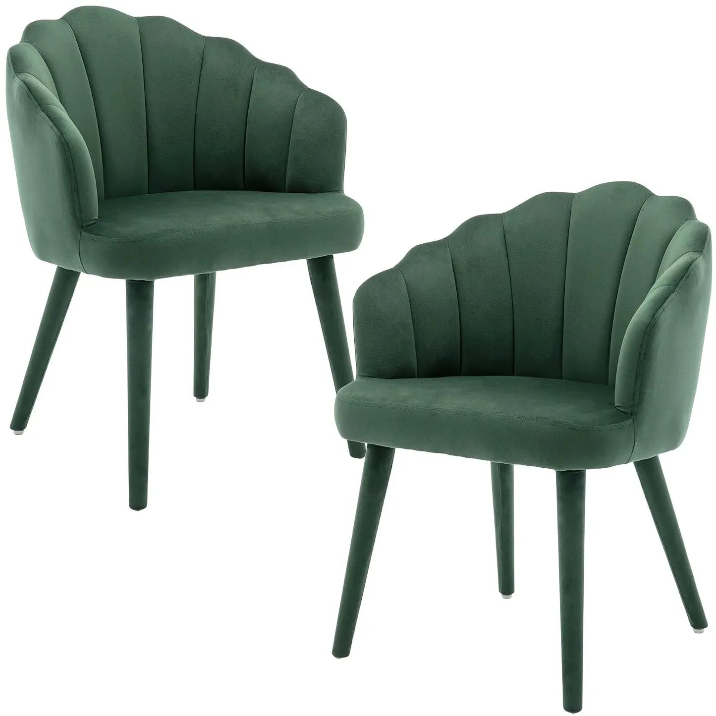 Velvet Dining Chairs Set of 2 Modern Accent Chairs Upholstery Side Chairs with Upholstered Wood Legs for Home, Customized