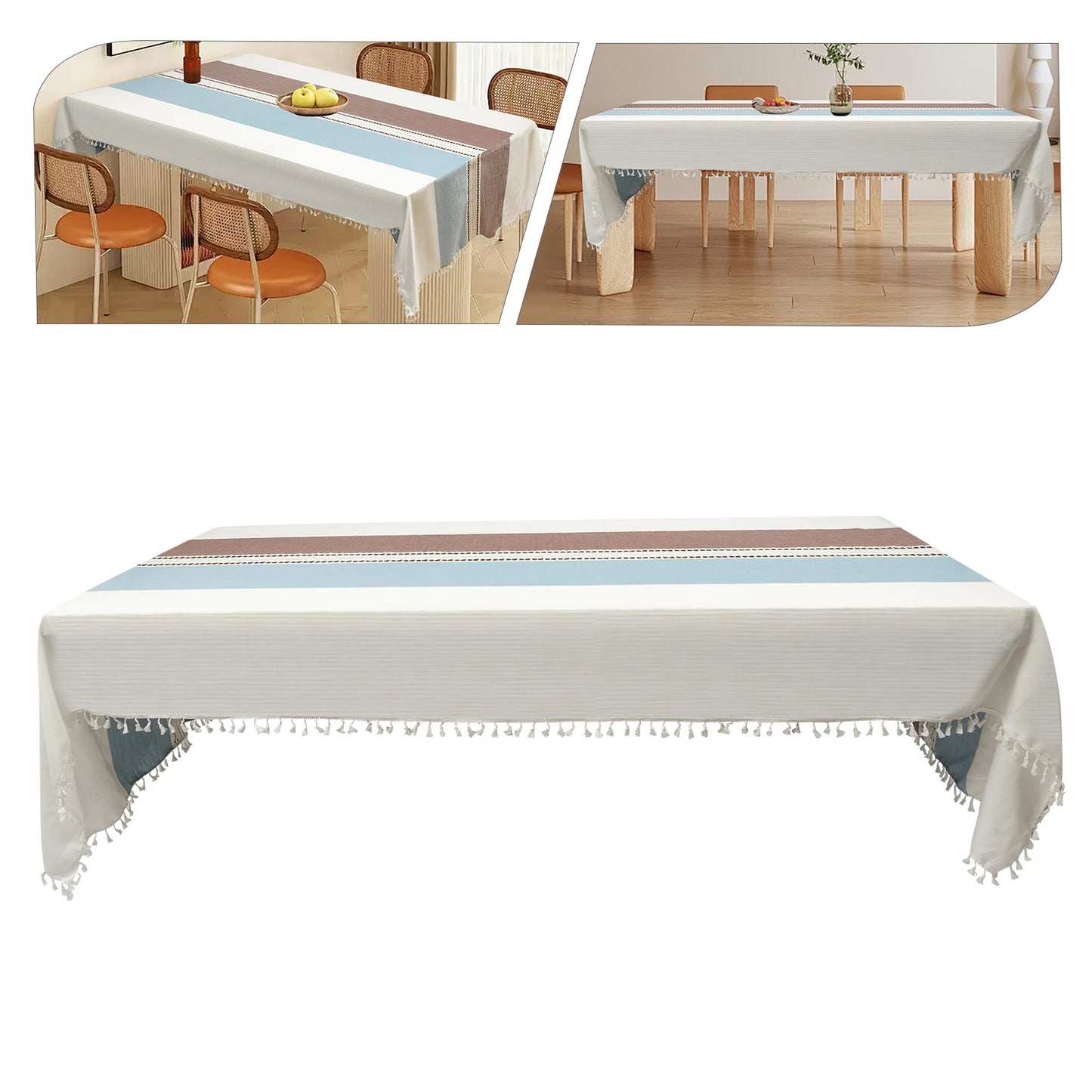 Waterproof Tablecloth, Home Cotton Linen Dining Table Cloth, 140 * 300cm-,Rectangle Table Cloths, Rustic Tablecloth, Table Cover