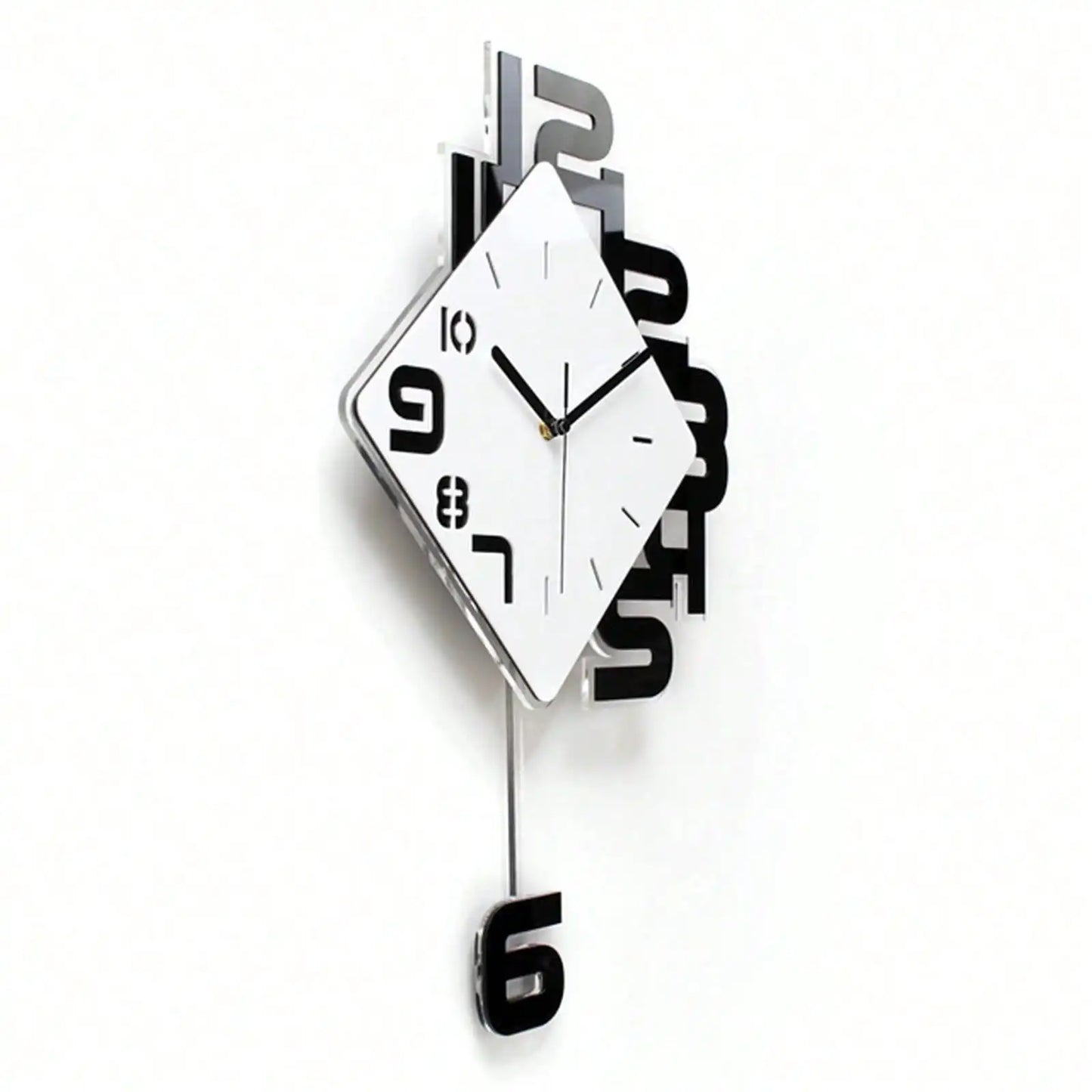 Pendulum Clocks Nordic Style Modern Swing Wall Clock Living Room Fashion Decor Mirror Surface Large Modern Pendulum Wall Clock