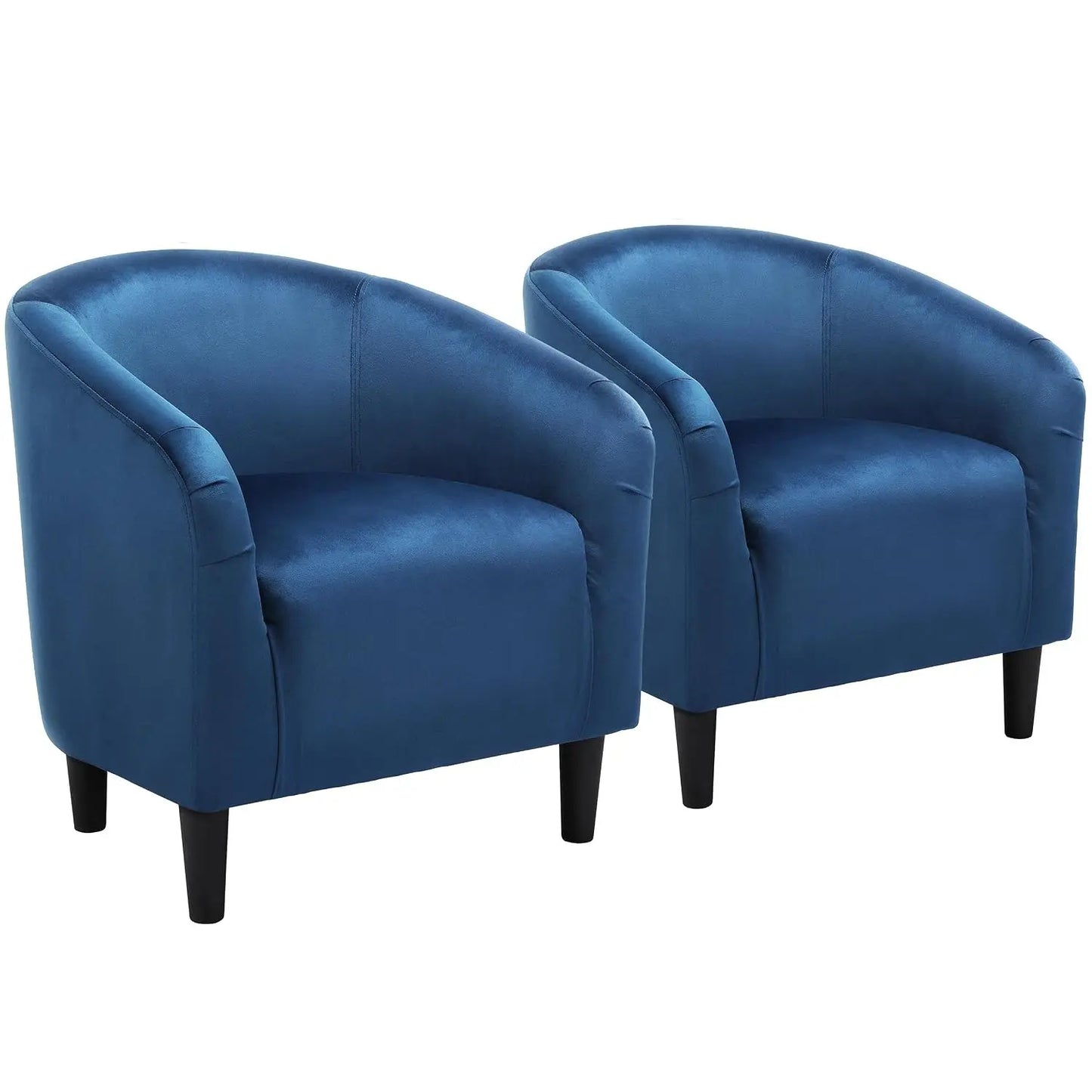 Set of 2 Soft Furry Barrel Accent Chairs Padded Armrest For Living Room Bedroom Office Waiting Room, Customized