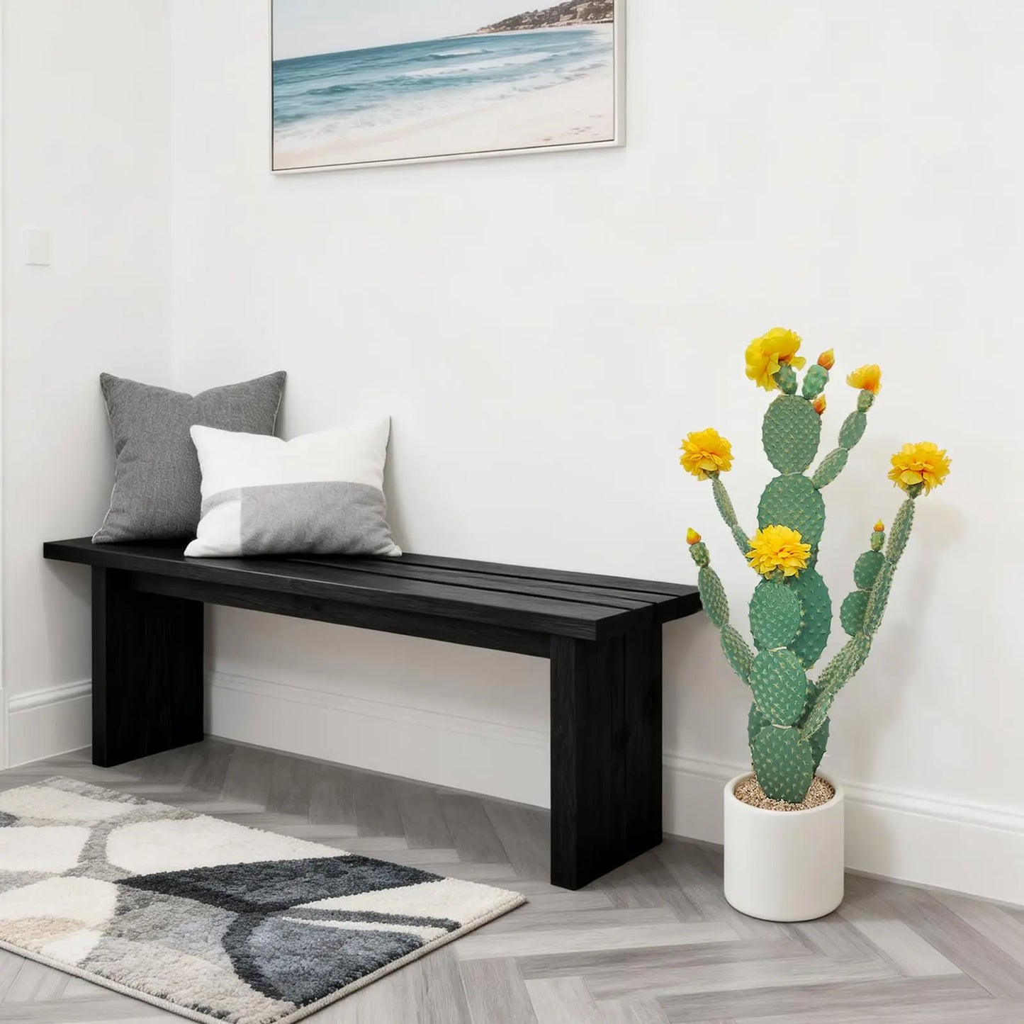 Faux Cactus Plant Artificial Cactus Plant, Realistic Texture Tall Fake Plant, Faux Desert Cacti Potted Plant with Planter