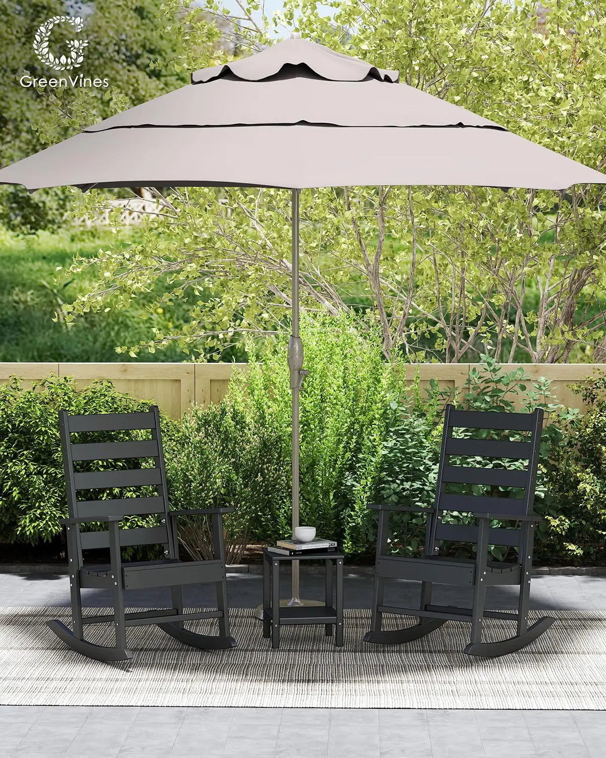 Outdoor-Rocking-Chairs-Set-of-2 Plastic | Patio Rockers  Porch Rocker Chair  Shaker  Oversized | High, Customized