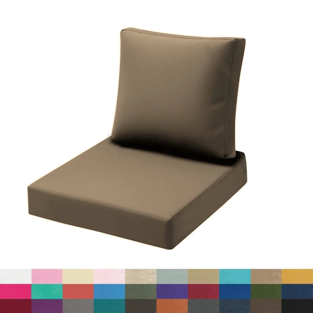 Custom Waterproof Seat/Back Cushions Set Chair Sofa Bench Cushions Patio Backrest Cushion Decor Garden Bay Window Pads Pillow