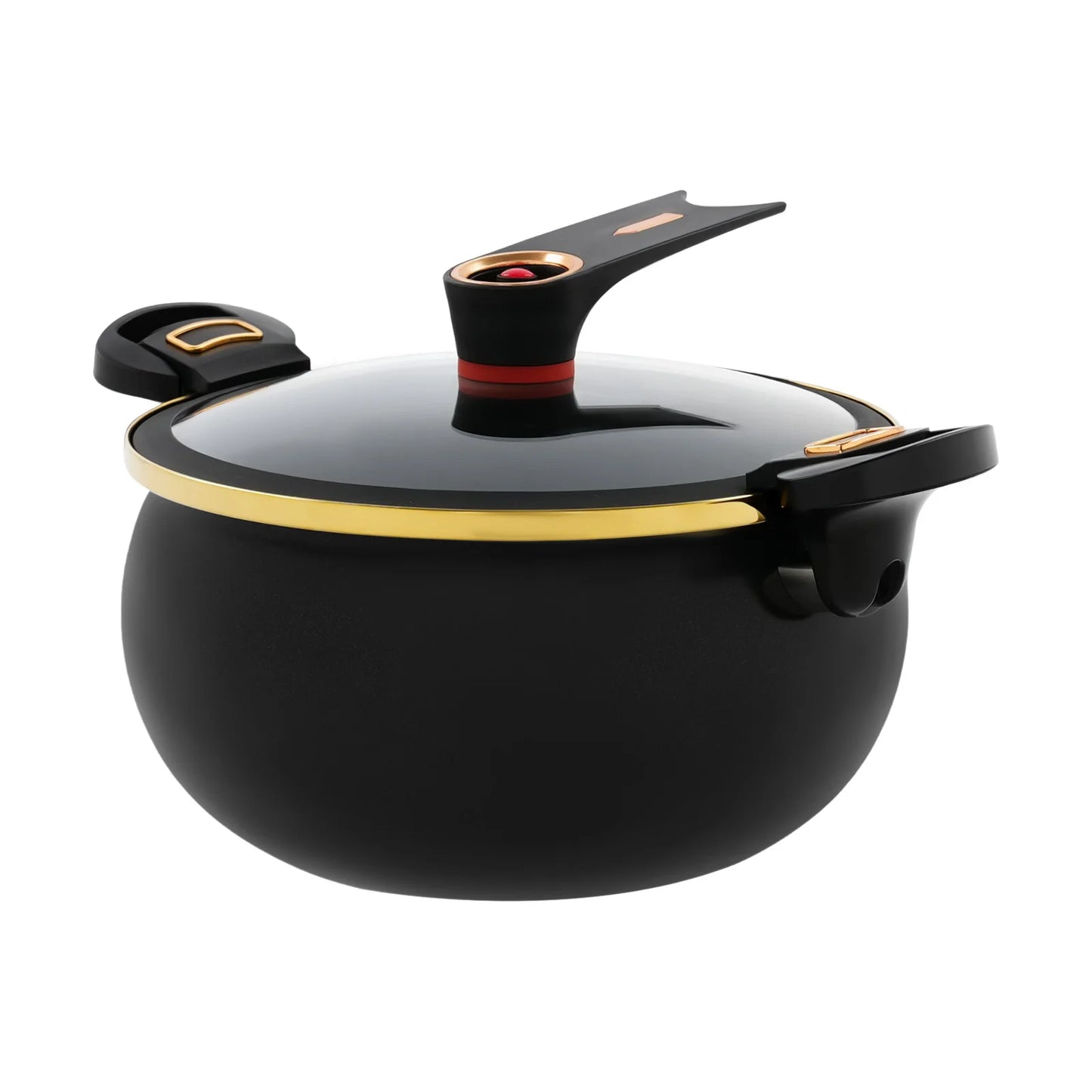 Pressure Cooker, 8L Multifunction, Black Nonstick Iron Stew Pot Stovetop, Large Capacity for Family Kitchen
